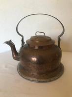 Antieke Oude Koperen Appelketel Platte Bodem Appel Ketel, Antiek en Kunst, Antiek | Koper en Brons, Ophalen of Verzenden, Koper