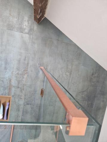 Saniclear Copper Redro profielset glaswand geborsteld koper beschikbaar voor biedingen