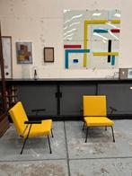 Vintage Gispen 1401 Rietveld stoelen, Huis en Inrichting, Fauteuils, Ophalen, Metaal, 50 tot 75 cm