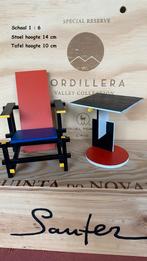 Miniatuur Rietveld stoel Rood Blauw en tafel schaal 1 : 6, Boeken, E-books