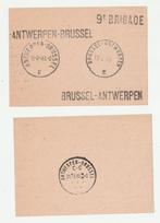 gestempelde velletjes 9e Brigade Antwerpen Bussel 1980, Verzenden, Overige typen