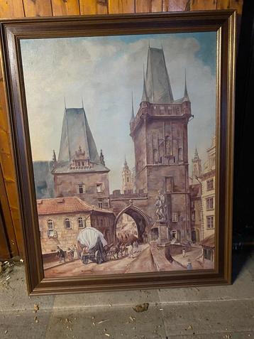 Schilderij van Praagse Brugtoren beschikbaar voor biedingen