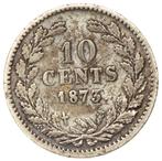 Willem 3 - zeldzame mooie 10 Cents zilver 1873 fr+ (5981, Zilver, Ophalen of Verzenden, 10 cent, Losse munt