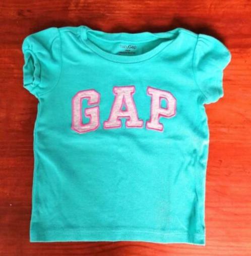 GAP Kids donker mint groen shirtje + roze letters 92 34635, Kinderen en Baby's, Kinderkleding | Maat 92, Zo goed als nieuw, Meisje