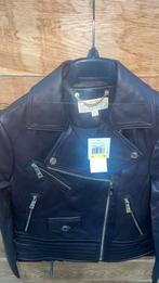 Michael Kors Brown leather moto jacket, Kleding | Dames, Jassen | Zomer, Nieuw, Maat 38/40 (M), Ophalen of Verzenden