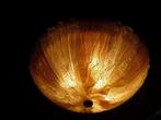 vintage xl plafonniere Kaiser amber en bubbles, Huis en Inrichting, Lampen | Plafondlampen, Ophalen, Zo goed als nieuw, Metaal