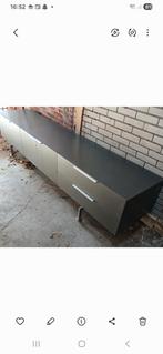 Metalen tv meubel (zwart), Huis en Inrichting, Kasten | Televisiemeubels, Ophalen of Verzenden, Gebruikt, 50 tot 75 cm, Minder dan 100 cm