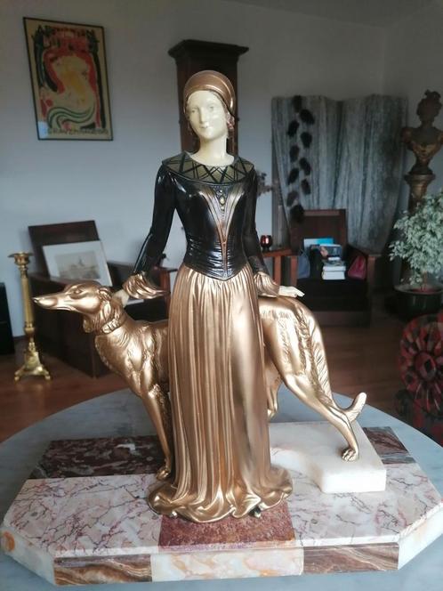 Prachtig artdeco beeld., Antiek en Kunst, Kunst | Beelden en Houtsnijwerken, Ophalen of Verzenden