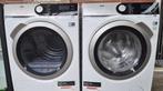 Aeg wasmachine en aeg warmtepompdroger, 6 tot 8 kg, Ophalen, Gebruikt, 85 tot 90 cm