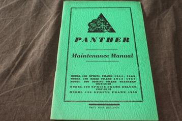 Panther 100 120 1954 - 1959 motorcycle maintenance manual beschikbaar voor biedingen