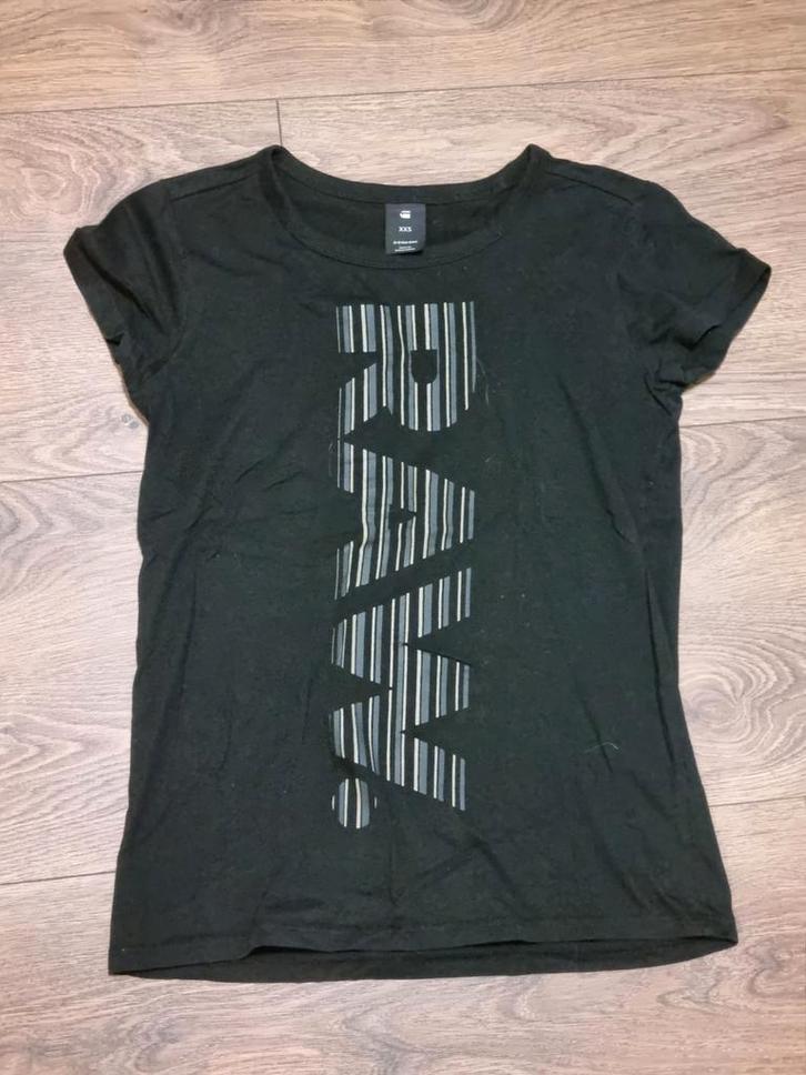 G-star shirt zwart, Kleding | Dames, T-shirts, Zo goed als nieuw, Maat 34 (XS) of kleiner, Zwart, Korte mouw, Ophalen