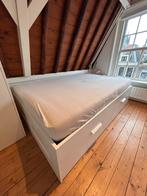 Brimnes - bedframe met opberglades, wit, 140 x 200, Ophalen, Wit, Tweepersoons, 140 cm