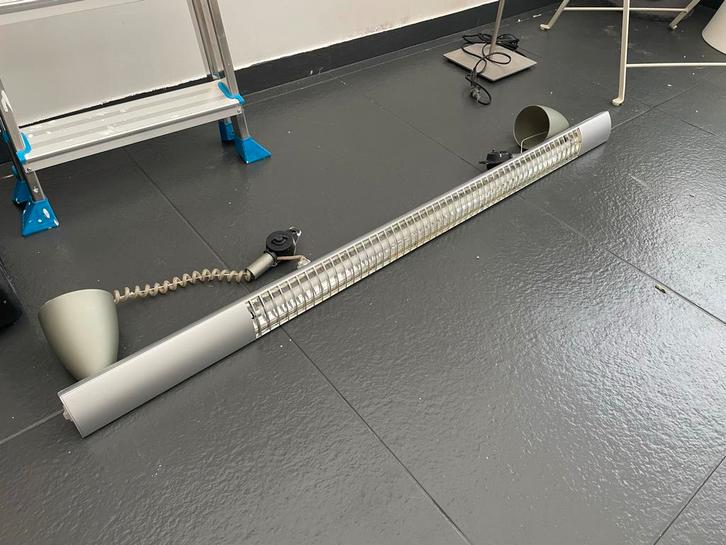 Verstelbare TL Lamp (in hoogte verstelbaar!), Huis en Inrichting, Lampen | Hanglampen, Gebruikt, Metaal, Ophalen