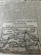 Canadezen dringen door tot Cranenburg 1945, Verzamelen, Militaria | Tweede Wereldoorlog, Ophalen of Verzenden, Nederland, Embleem of Badge