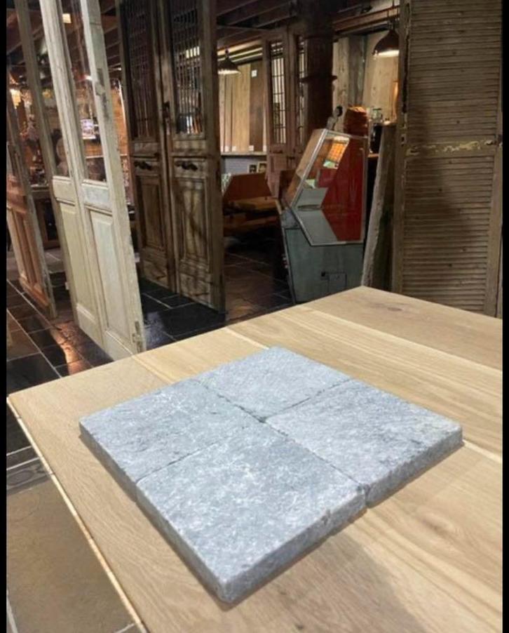 HARDSTEEN TEGELS GETROMMELD 15X15CM, Huis en Inrichting, Stoffering | Vloerbedekking, Nieuw, 75 m² of meer, Ophalen of Verzenden