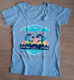 T-shirt Curaçao grijs met fleurige opdruk maat S/M, Nieuw, Grijs, Ophalen of Verzenden, Maat 36 (S)