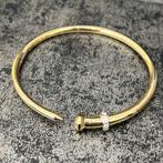 14 karaats gouden armband spijker model italy, Sieraden, Tassen en Uiterlijk, Armbanden, Ophalen of Verzenden, Zo goed als nieuw