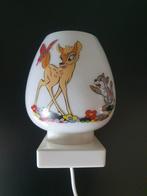Vintage Disney Bambi Herda Kinderlamp, Ophalen of Verzenden, Gebruikt, Glas, Vintage, herda