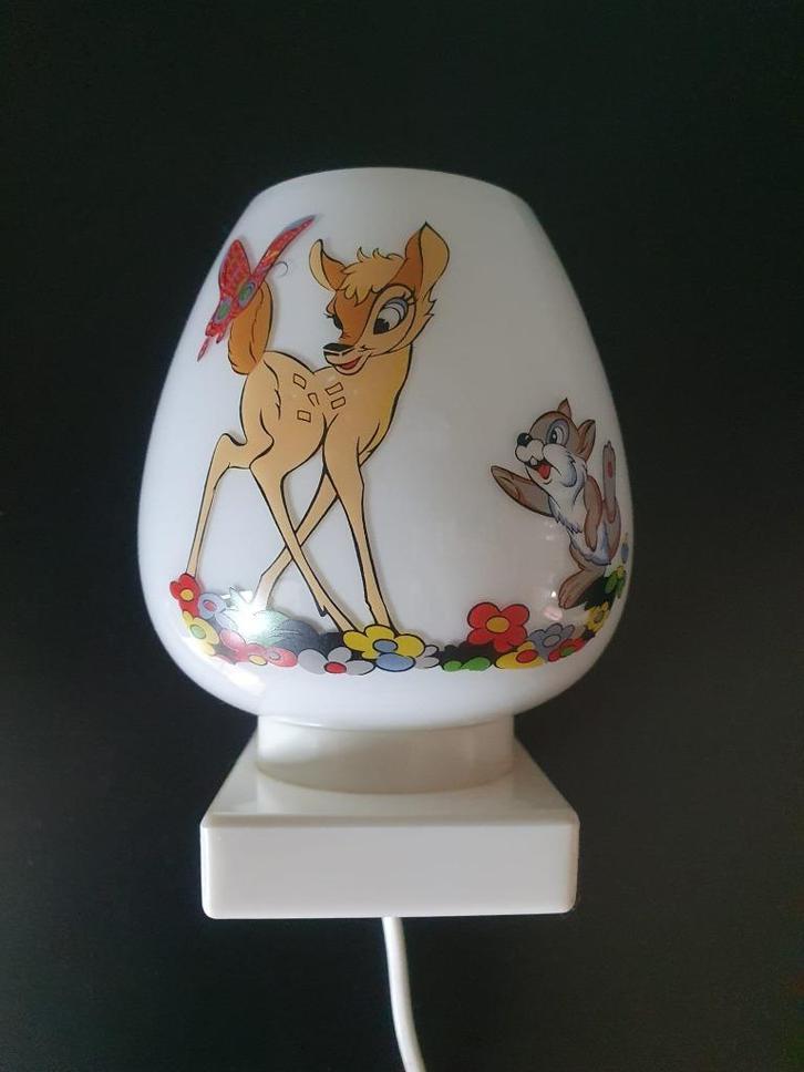 Vintage Disney Bambi Herda Kinderlamp, Huis en Inrichting, Lampen | Wandlampen, Gebruikt, Glas, Kunststof, Ophalen of Verzenden