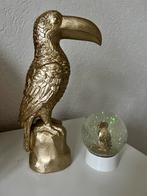 Gouden toucan + goud toucan snow globe, Ophalen of Verzenden, Zo goed als nieuw, Dier