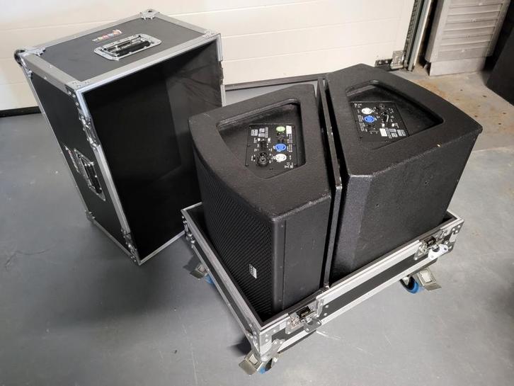 2 stuks DAP M12, actief 12" 450W monitors / toppen in kist,, Muziek en Instrumenten, Versterkers | Keyboard, Monitor en PA, Zo goed als nieuw