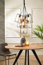 Hippe open 7 lichts hanglamp VANI mat-zwart Light & Living, Ophalen of Verzenden, Metaal, Zo goed als nieuw