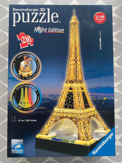 3D puzzel Eiffeltoren, Hobby en Vrije tijd, Denksport en Puzzels, Zo goed als nieuw, Rubik's of 3D-puzzel, Minder dan 500 stukjes