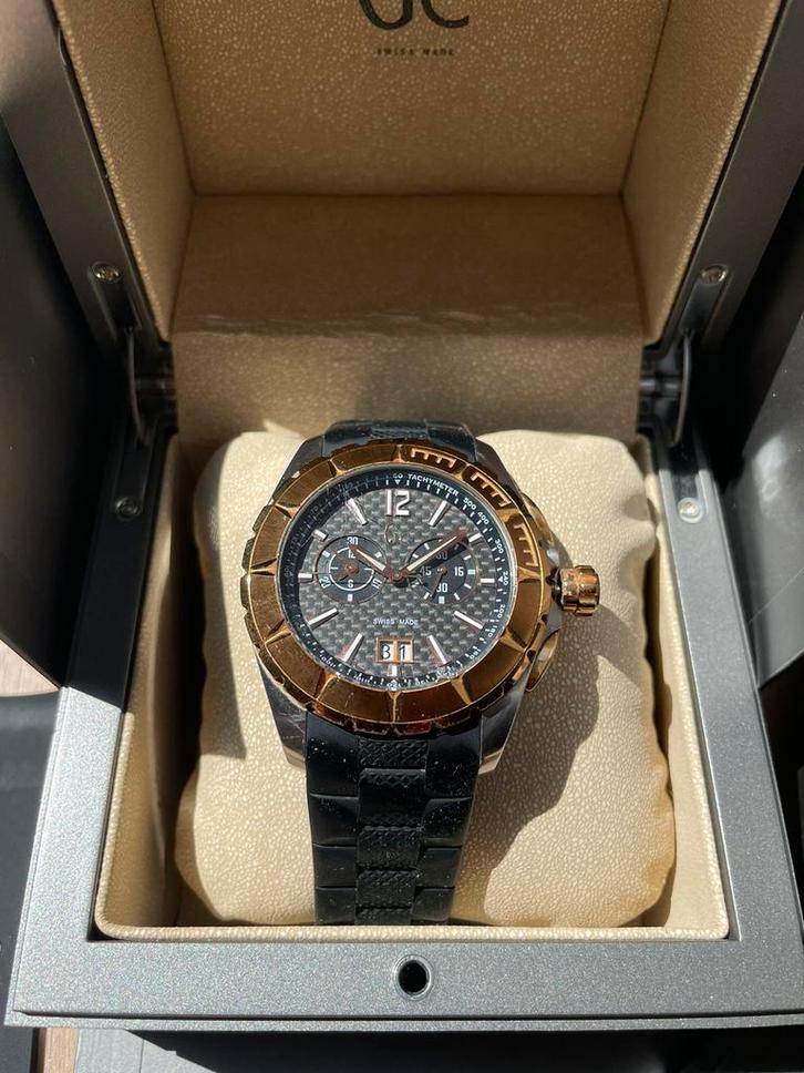 Guess Collection GC Chronograaf Roségoud Compleet Set, Sieraden, Tassen en Uiterlijk, Horloges | Heren, Gebruikt, Polshorloge