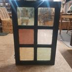 Groen wit paneelraam met gekleurde ruitjes, Ophalen, Gevelraam of Ruit, Gebruikt, Minder dan 80 cm