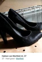 Harige Hakken Pumps Zwart van Manfield mt. 37, Zwart, Ophalen of Verzenden, Manfield, Gedragen