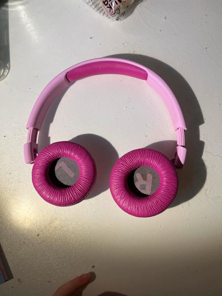 Roze Kinder Koptelefoon - JBL JR300, Audio, Tv en Foto, Koptelefoons, Gebruikt, Op oor (supra aural), Overige merken, Bluetooth