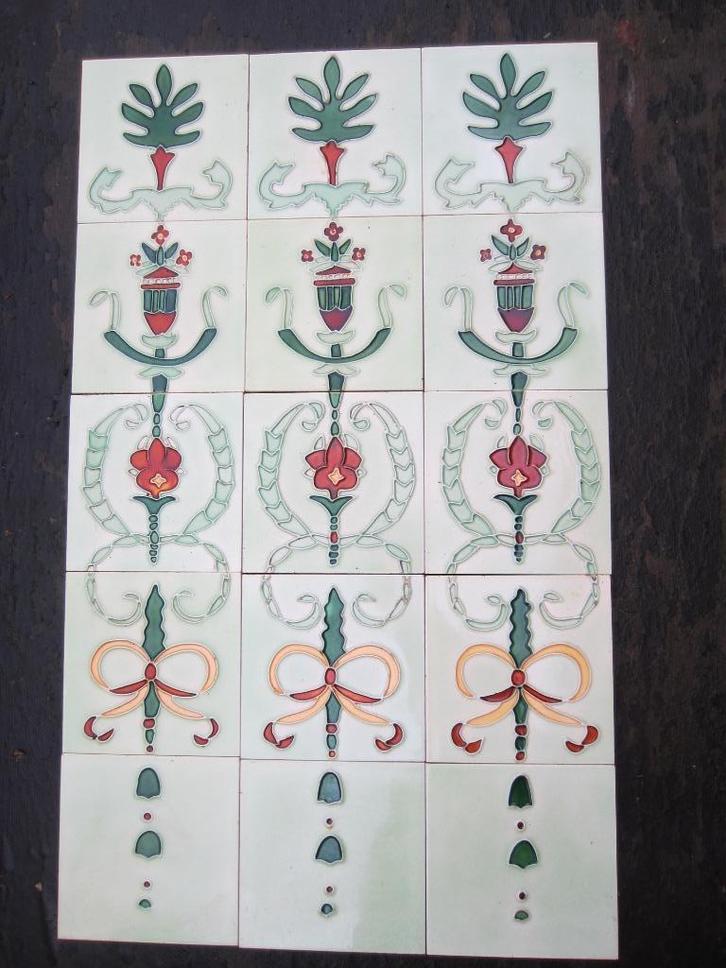 12 x rij decoratieve tegels achter fornuis of kachel 15x75cm, Huis en Inrichting, Woonaccessoires | Wanddecoraties, Zo goed als nieuw