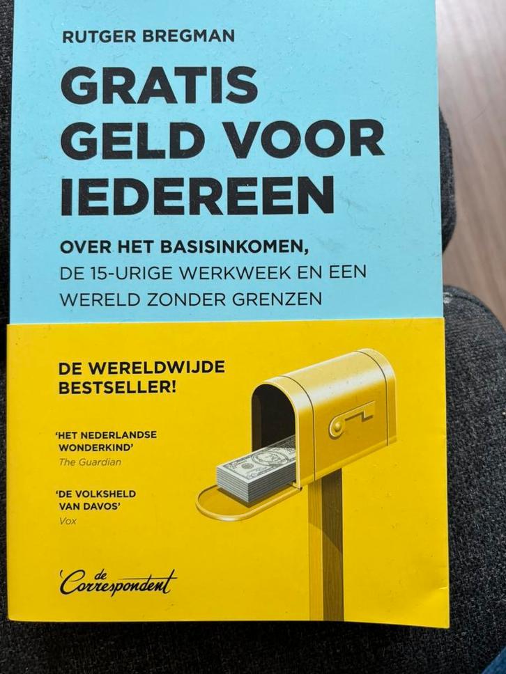 Rutger Bregman - Gratis geld voor iedereen, Boeken, Overige Boeken, Zo goed als nieuw, Ophalen of Verzenden