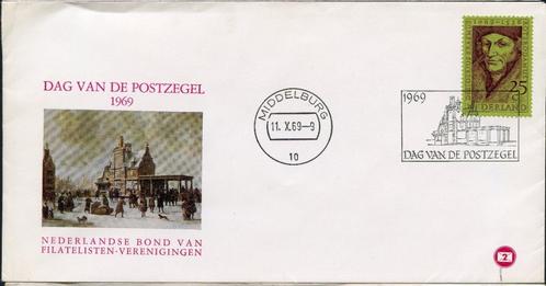 Nederland 1969 535  Dag van de Postzegel Schilderij Erasmus, Postzegels en Munten, Brieven en Enveloppen | Nederland, Envelop