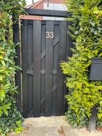 Zwarte poortdeur 180 x 90, Tuin en Terras, Tuinpoorten, Minder dan 100 cm, 150 tot 200 cm, Zo goed als nieuw, Hout