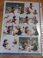 k13a kinderen kerst met diertjes knipvel, Ophalen of Verzenden, Nieuw, Kerst, Knipvel