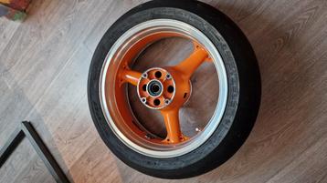 Z1000 velg met race band 2003 2004 Metzeler Racetec Interact beschikbaar voor biedingen