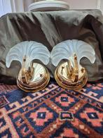 Vintage Schelp Lampen - Uniek Setje!, Huis en Inrichting, Lampen | Wandlampen, Gebruikt, Unknown, Ophalen of Verzenden, Glas