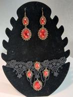Halloween of gothic ketting en .oorbellen samen 8.50€, Sieraden, Tassen en Uiterlijk, Kettingen, Ophalen, Nieuw