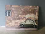 Canvasdoek oude auto, Ophalen