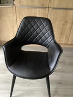 Eetkamerstoel imitatie leer, Ophalen, Overige materialen, Twee, Zwart