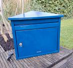 Brabantia brievenbus - blauw, Tuin en Terras, Brievenbussen, Ophalen of Verzenden, Zo goed als nieuw, Aluminium, Wandbrievenbus