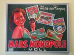 Oude affiche Mars Monopole Moll ingelijst, Verzamelen, Merken en Reclamevoorwerpen, Ophalen of Verzenden, Gebruikt, Overige typen