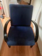 Mooie kobaltblauwe stoel, Gebruikt, Stof, Ophalen