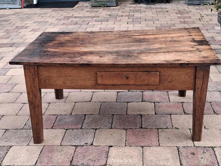 Salontafel authentiek Frans eiken hout nu verlaagde prijs, Antiek en Kunst, Antiek | Meubels | Tafels, Ophalen