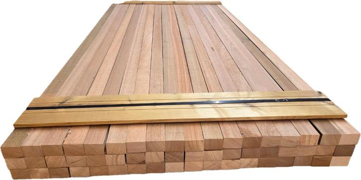 54 Hardhouten balken  3.8x5.5 cm - nr: HB22, Tuin en Terras, Palen, Balken en Planken, Balken, 180 tot 250 cm, Hardhout, Ophalen