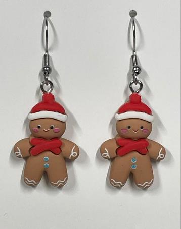 Gingerbread Man Oorbellen beschikbaar voor biedingen
