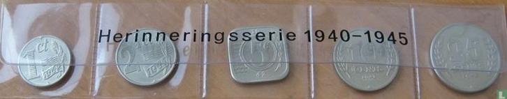 Herinneringsserie 1940-1945, Postzegels en Munten, Munten | Nederland, Setje, Koningin Wilhelmina, Ophalen of Verzenden