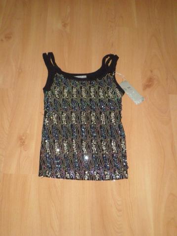 NIEUW feestelijk zwart glittertopje merk Zeva valt als S beschikbaar voor biedingen
