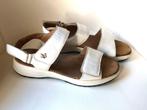 Witte lak leren Caprice sandalen maat 40, Gedragen, Sandalen of Muiltjes, Caprice, Wit